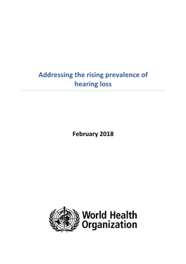 Addressing the Rising Prevalence of Hearing Loss