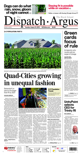 Quad-Cities Growing in Unequal Fashion