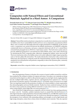 Composites with Natural Fibers and Conventional Materials Applied in a Hard Armor: a Comparison