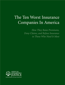 The Ten Worst Insurance Companies in America