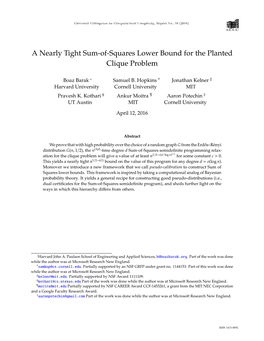 A Nearly Tight Sum-Of-Squares Lower Bound for the Planted Clique Problem