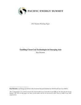 Enabling Clean-Coal Technologies in Emerging Asia Han Phoumin