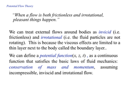 Potential Flow Theory