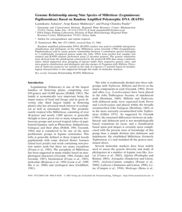 Genome Relationship Among Nine Species of Millettieae