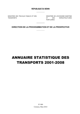 Annuaire Statistique Des Travaux Publics Et Des Transports
