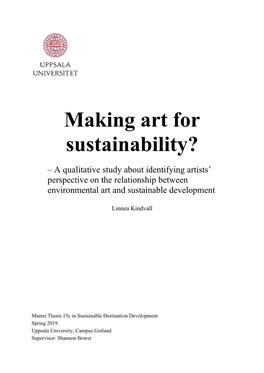 Making Art for Sustainability?