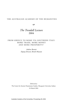 From Greece to Rome Via Southern Italy (PDF, 597KB)