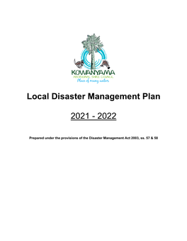 Local Disaster Management Plan