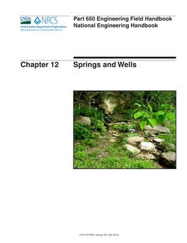 Chapter 12 Springs and Wells