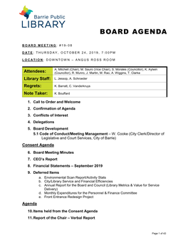 Board Agenda