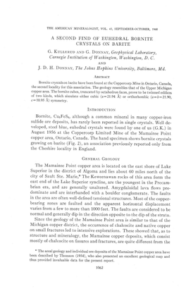 A Second Find of Euhedral Bornite Crystals on Barite G