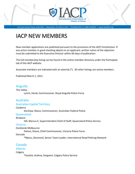 Iacp New Members