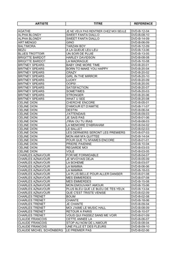 Liste Karaoke Dvd B Yoohohoih