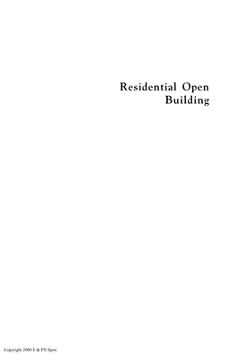 Residential Open Building