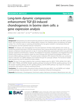 A Gene Expression Analysis Jishizhan Chen1, Lidan Chen1,2, Jia Hua3,4,5 and Wenhui Song1*
