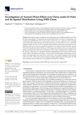 Investigation of Aerosol Direct Effect Over China Under El Niño and Its Spatial Distribution Using WRF-Chem