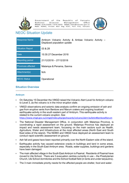 NEOC Situation Update