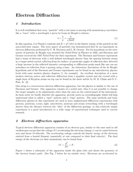 Electron Diffraction