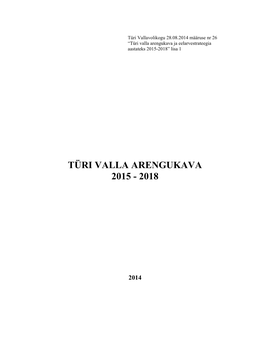 Türi Valla Arengukava 2015 - 2018