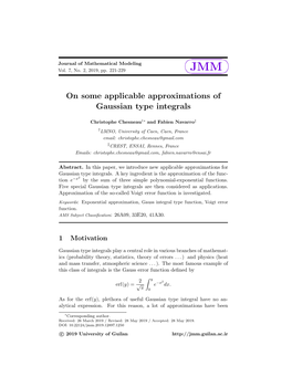 On Some Applicable Approximations of Gaussian Type Integrals