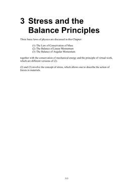 3 Stress and the Balance Principles