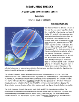 Measuring the Sky