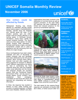 UNICEF Somalia Monthly Review