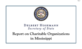 Report on Charitable Organizations in Mississippi Page 2