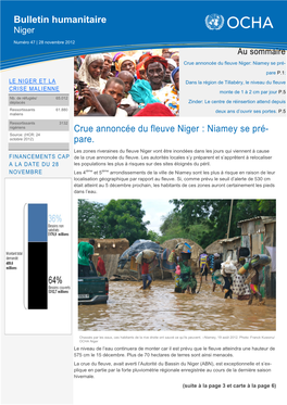 Bulletin Humanitaire Crue Annoncée Du Fleuve Niger