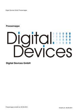 Digital Devices Gmbh Pressemappe