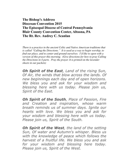 The Bishop's Address Diocesan Convention 2015 the Episcopal