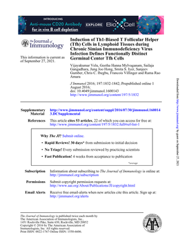 Induction of Th1-Biased T Follicular Helper (Tfh) Cells in Lymphoid