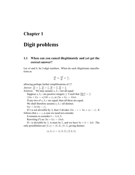 Digit Problems