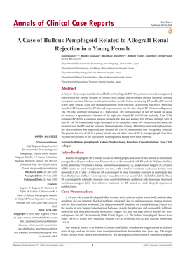 A Case of Bullous Pemphigoid Related to Allograft Renal Rejection in a Young Female