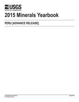 The Mineral Industry of Peru in 2015