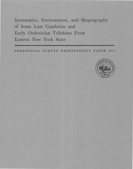 Systematics, Environment, and Biogeography of Some Late Cambrian and Early Ordovician Trilobites from Eastern New York State