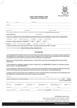 Yearly Renewal Form 2020.Indd