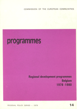 Regional Development Programmes Belgium 1978-1980