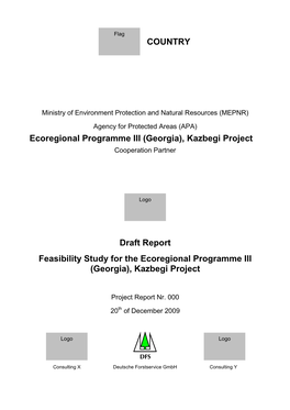 (Georgia), Kazbegi Project Draft Report Feasibility Study for The