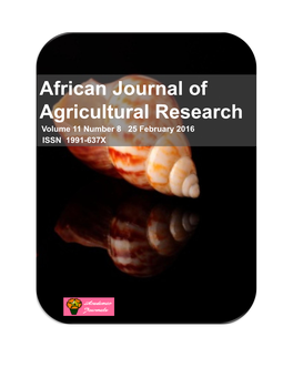 African Journal of Agricultural Research Volume 11 Number 8 25 February 2016 ISSN 1991-637X