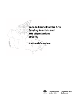Canada Council for the Arts Funding to Artists and Arts Organizations 2008-09