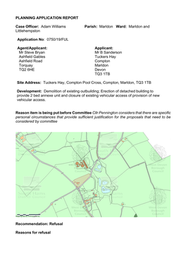 Planning Application Report