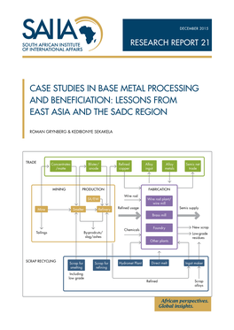 Case Studies in Base Metal Processing and Beneficiation: Lessons from East Asia and the SADC Region