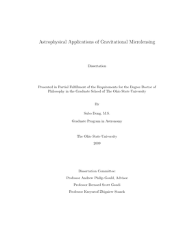 Astrophysical Applications of Gravitational Microlensing