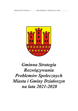 Gminna Strategia Rozwiązywania Problemów Społecznych Miasta I Gminy Działoszyn Na Lata 2021-2028