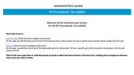 Interactive Part Locator HP Chromebook 14A-Na0000