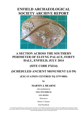 Enfield Archaeological Society Archive Report