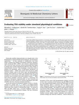 Evaluating TNA Stability Under Simulated Physiological Conditions