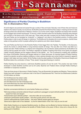 Significance of Paritta Chanting in Buddhism Ven