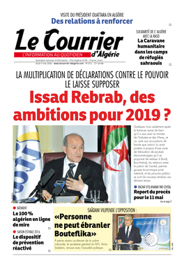 Le Courrier D'algérie Du Jeudi 5 Mai 2016